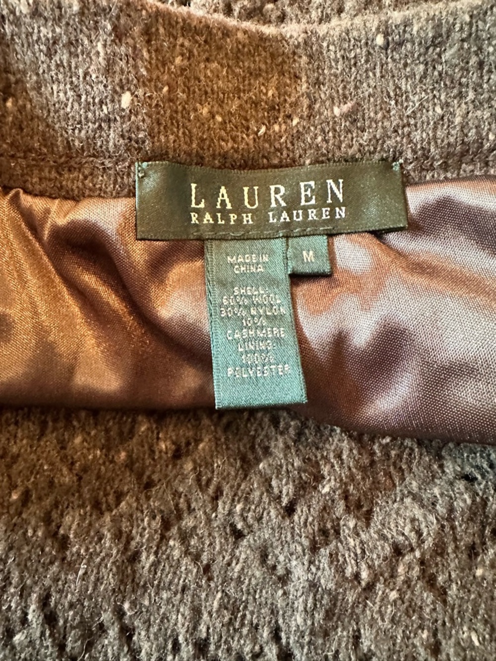 Lauren Ralph Lauren Olive Knit Wool Cashmere Skirt size medium - Picture 7 of 7